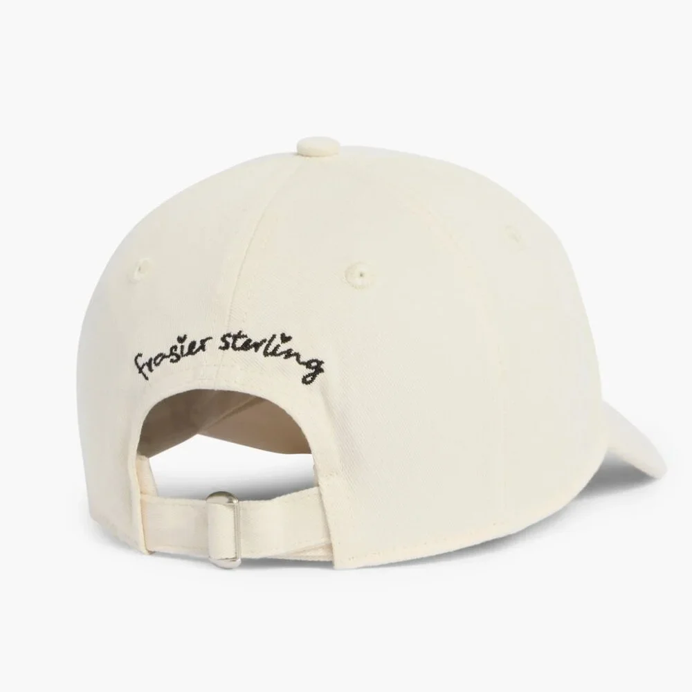 Frasier Sterling NY Taxi Embroidered Baseball Cap Cream Dad Hat Retro Chic New